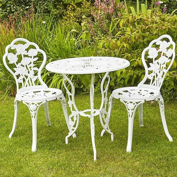 3-Piece Rose Bistro Garden Furniture Set - Image 2