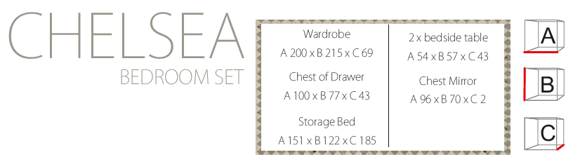 GOLDEN CHELSEA BEDROOM SET - Image 4