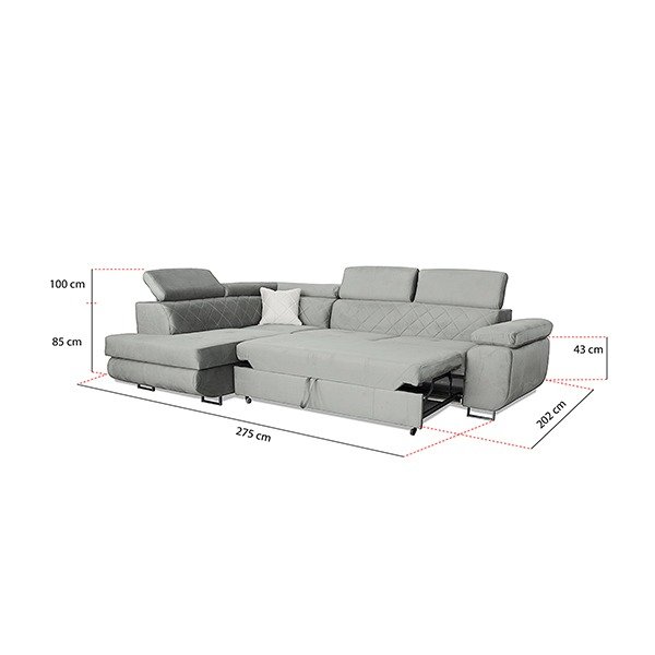 LAGUNA SILVER CORNER SOFA - Image 3
