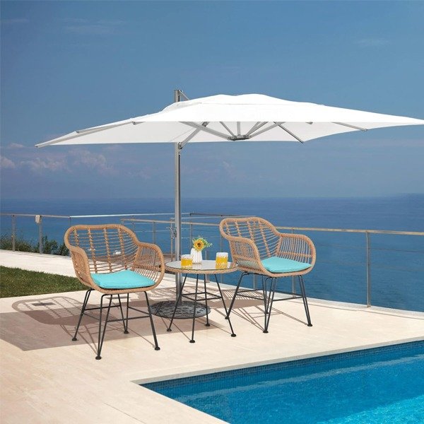Three-piece Outdoor Patio Rattan Furniture Set - Image 4