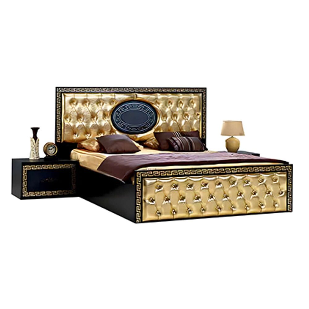 VEGAS BLACK&GOLD BEDROOM SET - Image 4