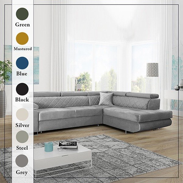 LAGUNA SILVER CORNER SOFA - Image 2