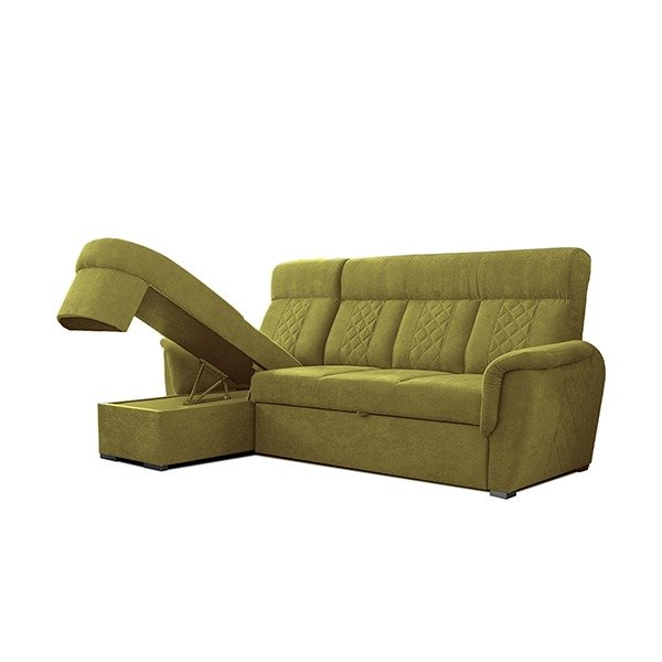 SELLY MUSTARD SMALL SOFA BED - Image 3